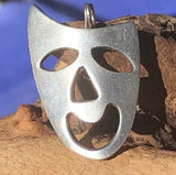 Sterling Silver Comedy Happy Face Drama Theater Mask Pendant 925 Mexico TM-13