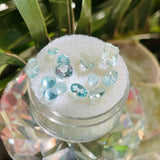 Loose Gemstone Sky Blue & Clear Tone Aquamarine Harvest 13 Gems 0.9g