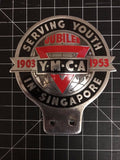 Jubilee YMCA 1903-1953 Serving Youth in Singapore Car Badge