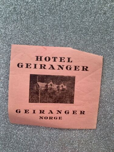 Hotel Geirranger Norge Luggage Label