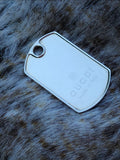 Gucci Made in Italy Dog Tag AG 1887 Sterling Silver 925 Unisex Men's Pendant 7g