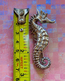 Vintage High Relief 3D Sea Horse Sterling Silver 925 Seahorse Brooch Pin 19.4 g