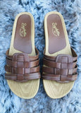 Seychellers LA 1984 Whiskey Brwn Leather Casual Ambiance Women’s Sandals Size 8
