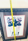 Todd White "Cosmopolitan 2004" Cocktail Party Print Lithograph Canvas Framed Art