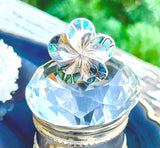 Vintage Designer Signed Sterling Silver 925 Abalone Mother Pearl Flower 7 Ring