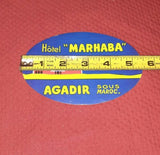 Hotel Marhaba Vintage Luggage Label Tag Agadir Sous Maroc