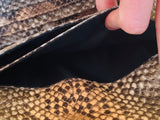 Guess Designer Faux Snake Skin Snap Trifold Wallet Organizer Card Holder Clutch