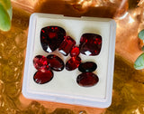 Loose Faceted Garnet Red Stone Gemstone Harvest 10 Assorted Gems 2.2g