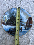 Train Coal country Winter Rails plate collection by Ted Xaras 1992 Hamilton