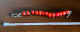 Unique Chunky Red Faux Coral Beaded Fashion Bracelet