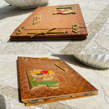 *Handmade Woven Cover Historical Santa Cruz California Scrap Book