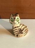 Small Smiling Tabby Cat Figurine