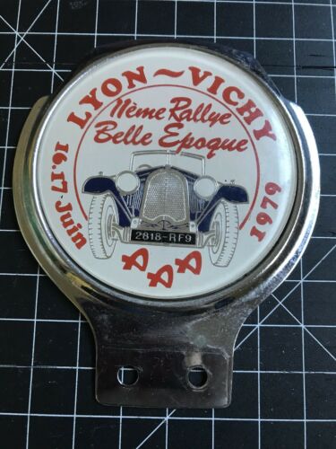 Lyon-Vichy Llème Rallye Belle Epoque 1979 Car Badge