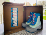 Columbia Snow Hill Youth Kid Size 3 Snow Boots Blue Pink Lollipop Eur 34 in Box