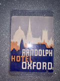 Randolph Hotel Oxford Original Unused Advertising Luggage Label Sticker Rare