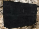 Authentic YSL Black Suede Clutch Purse Hangbag