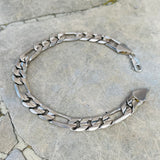 Italian Sterling Silver Signed 925 Italy Chain Curb Link Bracelet 19.9g Italy