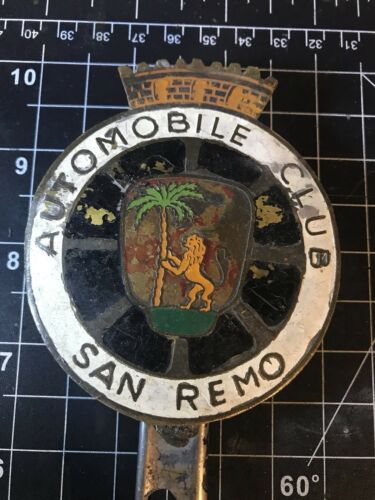Automobile Club San Remo Car Badge