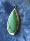 Sterling Silver Green Copper Turquoise Pendant