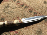 Whitetail Cutlery Knife Bone Handle With Original Scabbard