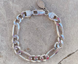 Chunky Italy Signed Tharpe Sterling Silver 925 Chain Link Bracelet 20.5 grams