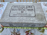 Stream Line Electrical Locomotive Train Louis Marx Tracks Complete Set in Box