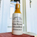 Carmichael’s Old Home Brewed Ginger Beer Edinburgh Stoneware Vintage Bottle