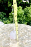 Rare Unique Vintage Frosted Cameo + Glass Perfume Bottle w Long Raindrop Stopper