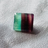 Natural Fluorite Gem 13mm Loose Stone Purple Green Crystal Specimen 3.2 grams
