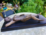 Rare Signed RK Kelleher Original Bronze Abstract Sensual Female Sculpture Statue