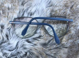 Signed Frame Austria Silhouette M114 Perscription Glasses W Blue Frame