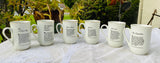 Vintage Norman Rockwell Museum Mug Collection Set of 6 Cups Rare Collectible