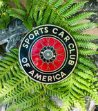 Sports Car Club of America SCCA Red & Black Enamel Automobile Car Badge Emblem