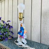 Vintage Porcelain Man & Woman Light Working electric Lamp Made in Occupied Japan