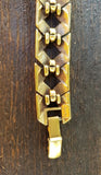Vintage Signed YSL Yves Saint Laurent Gold Tone Link Bracelet