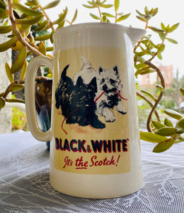 Vintage Black And White It’s The Scotch Creamer Dog Pitcher Mug Cup