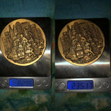 Rare Large Vintage San Francisco PmaRE California 3D Solid Brass Medal Plaque