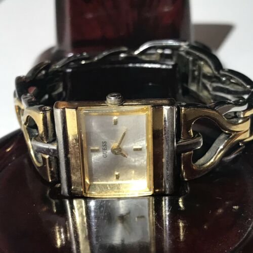 Guess Women’s Square Face Watch With Link Band
