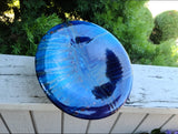 Vintage Artist Signed Orvieco Ceramic Arte Blue Handmade Glazed Art Plate Decor