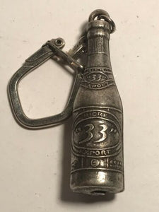 Heineken 33 Export Mini Beer Bottle Metal Keychain