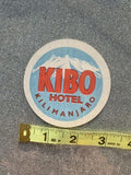 Kibo Hotel Kilimanjaro Mountain Advertising Luggage Label Sticker Rare