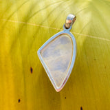 Sterling Silver 925 Moonstone Moon Stone Unique Abstract Gemstone Pendant 7.1g