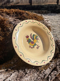 Vintage Metlox Poppytrail California Provincial Rooster Fruit Bowl Dish