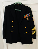 U.S Navy USN Naval Military Gold Stripes Patriot Pins Service Dress Coat Jacket