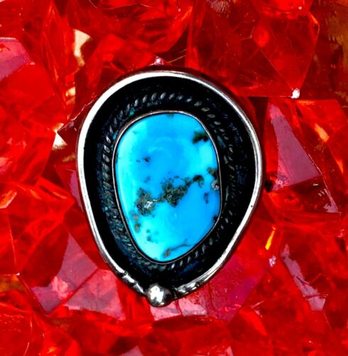 Native American Sterling Silver Turquoise Pendant