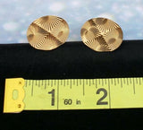 La Mode Goldtone Fan Design Cufflinks