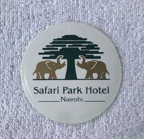 Safari Park Nairobi Original Vintage Luggage Label