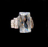 Sterling Silver 925 CZ Cubic Zirconia Accent Stones Ring Size 6.75