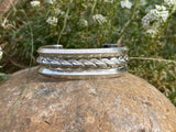 Vintage Native American Sterling Silver 925 Cuff Bracelet 48.57 grams