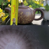 Vintage Chinese Yixing Zisha Clay Teapot & Stone Carved Dragon Tea Cups